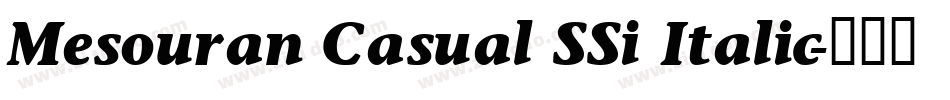 Mesouran Casual SSi Italic字体转换